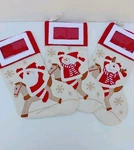 Wewill Creative Christmas Stocking Set Of 3 Santa Snowman Reindeer Horse 16" New. Fixed Price $24.00.