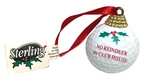 Sterling Golf Ball Christmas Ornament With Red Ribbon No Reindeer Club House. Fixed Price $5.99.