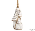 Raised Ceramic Gold Accent Shepherd Christmas Tree Hanging Ornament Xmas. Fixed Price $14.99.
