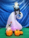 9' Gemmy Airblown Animated Inflatable Kaleidoscope Nbc Jack Skellington Mountain. Fixed Price $149.95.