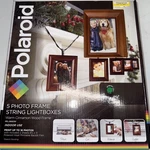 Polaroid 5 Photo String Lightboxes Warm Cinnamon Wood - New. Fixed Price $29.95.