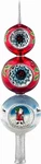 Joy World" Father Frost" Glass Christmas Finial Tree Topper New Box. Fixed Price $149.00.