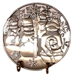 Belk Home Accents Snowman Trivet Round Metal Rubber Feet Christmas Holidays. Fixed Price $22.80.