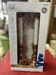Ge Stay Bright 2PK Led Flickering Window Flameless Candle W/timer Battery New. Fixed Price $17.70.