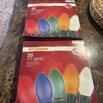 50 2X25 C9 Ceramic Multicolor Lights Sylvania Indoor/outdoor C-9. Fixed Price $24.00.