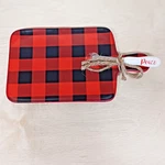 Ashland Christmas Ceramic Cheese Red & Black Plaid Serving. Fixed Price $11.00.