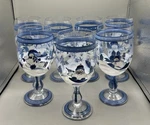 7 Hand Painted Wines Glasses With Snowman & Tree Design Winter Christmas. Fixed Price $22.50.