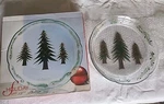 Holiday Spirit Glass 12.25" "christmas Tree" Platter Plate. Fixed Price $49.95.