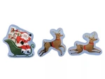 Nicholas Square Christmas Santa & Reindeer Shaped Throw Pillows Set Of 3 New. Fixed Price $30.00.