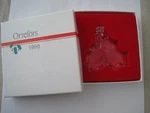 Orrefors Annual Christmas Ornament Glass 1990 In Box. Fixed Price $24.97.