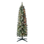 Home 5' Pencil Pine Prelit Artificial Christmas Tree 150 Color Lights(open Box). Fixed Price $58.61.