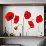 Walplus Spring Red Poppy Flower Wall Stickers Decal Removable Home Art Diy Decor. Fixed Price $13.95.