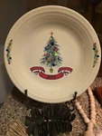 2015 Christmas Tree Plate Holiday Ivory Fiestaware Homer Laughlin Usa 10". Fixed Price $24.99.