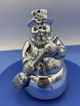 Reed & Barton Christmas Musical Revolving Frosty The Snowman Silverplate Box. Fixed Price $19.98.