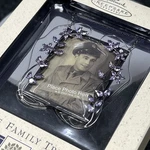 Nos 2002 Hallmark Keepsake Ornament Family Tree Photo Holder Floral Rhinestones. Fixed Price $17.40.
