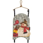 Northlight 17" Lighted Wooden Sled Snowman And Cardinal Christmas Decoration. Fixed Price $73.07.