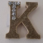 Aman Home Collection Decorative Wall Letter K Gold Glitter Floral Handmade. Fixed Price $5.49.
