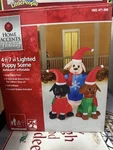 Christmas Home Accents 4 Ft 7 Plush Lab Puppy Scene Airblown Inflatable. Fixed Price $189.00.