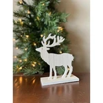 Wooden Reindeer On Stand Christmas Decor. Fixed Price $28.00.