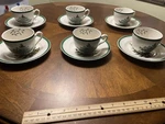 Spode Christmas Tree (6) Cups And (8) Saucers Lightly Used.. Fixed Price $38.00.