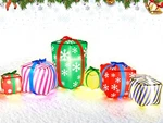 9 Long Christmas Giant Inflatable Gift Boxes With Led Lights Outdoor Decor.... Fixed Price $86.99.