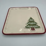 Grasslands Road Holiday Decorative Plate 3D Christmas Tree Embossed Snowflakes. Fixed Price $13.29.