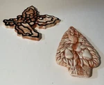 Vtg Sitka Clay Alaskan Christmas Tree & Holly Ornaments Holiday Brown Dip. Fixed Price $14.00.