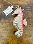 Coastal Pink Seahorse Jeweled Ornament, Glass, 5" December Diamonds, Nwt. Fixed Price $14.79.