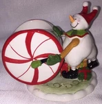 Yankee Candle Circus Snowman With Peppermint Wheel Drum Holder Christmas. Fixed Price $24.99.