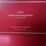 Pottery Barn Simple Metal Stocking Holder Hanger Silver Christmas Holiday. Fixed Price $19.99.