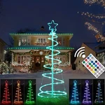 6FT Spiral Christmas Tree Lights 16 Color Led Lighted W/remote Indoor Xmas Decor. Fixed Price $59.99.