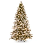 7.5 Ft. Pre-lit Snowy Westwood Pine Full Tree With Clear Lights, Plug-in. Fixed Price $476.99.