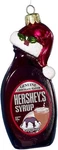 Kurt Adler 5 Inch Glass Hersheys Syrup Bottle With Santa Hat Christmas Ornament. Fixed Price $25.95.