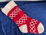 Aspen Knit Christmas Stocking Fleece Lined With Cuffed Top 21. Fixed Price $14.99.