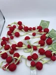 New Lot Of 3 Martha Stewart Christmas Garland Red Yarn Balls Measuring Tape 2008. Fixed Price $15.00.