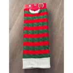 Nwt Ashland Christmas Tree Skirt 4FT Red Green Striped Cable Knit Pom Ties. Fixed Price $21.00.