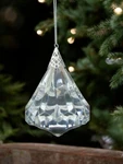 3.75" Large Acrylic Diamond Ornament Holiday Wedding Decor. Fixed Price $7.99.