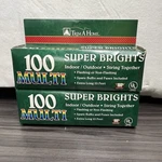 2 Trim A Home 100 Multi Super Brights Indoor/outdoor String Lights Long 47 Feet. Fixed Price $25.01.