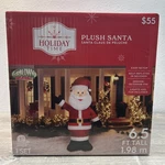 Holiday Time Airblown Inflatable Christmas Plush Santa Light Up 6.5 Feet New. Fixed Price $43.00.