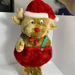 Vintage Reindeer 3D Plush Christmas Stocking 20" Holiday Stuffed Animal. Fixed Price $7.96.