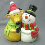 Ganz Reindeer & Snowman Salt Pepper Shakers Set Indoor Home Decor. Fixed Price $13.99.
