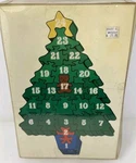 Vtg Dept 56 Christmas Tree Advent Calendar Wooden Rare. Fixed Price $55.00.