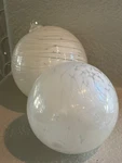 2 Hand Blown Glass Ornament Ball Hanging Friendship Christmas 6 Inch White. Fixed Price $38.00.