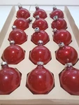 Vintage Jumbo Pyramid Box Of Rauch Christmas Ornaments, Cherry/wine Color. 15. Fixed Price $15.97.