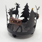 Pier 1 Rustic Metal Reindeer Candle Holder Woodland Christmas Votive Pillar. Fixed Price $17.50.