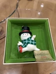 1979 Vintage Hallmark Skating Snowman Ornament Tree Trimmer Collection QX139-9. Fixed Price $8.00.