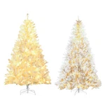 Homcom Artificial Christmas Tree With Warm White Led Lights,. Fixed Price $47.99.