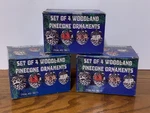 Woodland Pinecone Ornaments With Animals 2" Tall Country Christmas Set Of 12. Fixed Price $23.95.