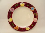 Holiday Treats By Laurie Gates Salad Plate Cupcakes Cookies Holly On Rim B312. Fixed Price $5.95.