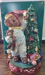 Atico International Christmas Bear And Tree Figurine Original Box 2000. Fixed Price $34.00.